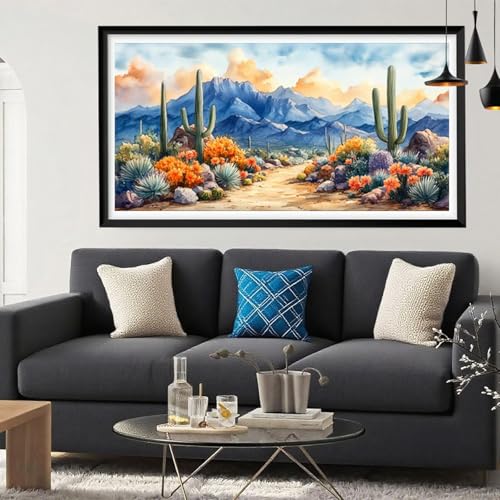 Diamond Painting Kaktus Diamond Painting Erwachsene Anlage Full Drill Cross Stickerei Malerei Kits Groß XXL 200x100, 5D DIY Diamant Malerei Kreativ Set für Erwachsene Anfänger, Deko Wohnzimmer Y6-250 von Yeefion