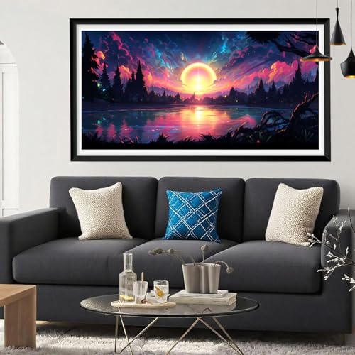 Diamond Painting Karikatur Diamant Painting Bilder Mond Full Drill Bastelset Erwachsene Anfänger 5D DIY Strass Kristall Kunst Malerei, Stickerei Kreuzstich für Zimmer Deko Aesthetic 100 x 200 Y6-288 von Yeefion