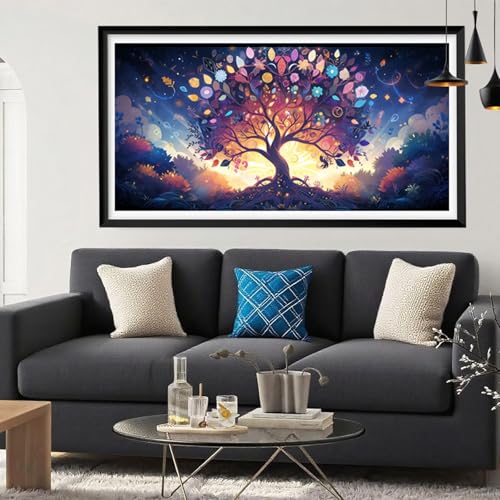 Diamond Painting Karikatur Diamond Painting Erwachsene Baum Full Drill Cross Stickerei Malerei Kits Groß XXL 200x100, 5D DIY Diamant Malerei Kreativ Set für Erwachsene Anfänger, Deko Wohnzimmer Y6-238 von Yeefion