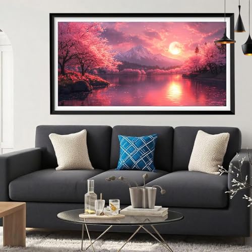 Diamond Painting Landschaft Diamond Painting Erwachsene Wald Full Drill Cross Stickerei Malerei Kits Groß XXL 200x100, 5D DIY Diamant Malerei Kreativ Set für Erwachsene Anfänger,Deko Wohnzimmer Y6-268 von Yeefion