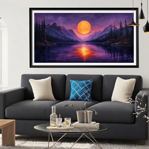 Diamond Painting Mond Diamond Painting Erwachsene Weihnachten Full Drill Cross Stickerei Malerei Kits Groß XXL 30x60CM, 5D DIY Diamant Malerei Kreativ Set für Erwachsene Anfänger, Herbstdeko Y6-229 Diamond Painting Mond Diamond Painting Erwachsene Weihnachten Full Drill Cross Stickerei Malerei Kits Groß XXL 30x60CM, 5D DIY Diamant Malerei Kreativ Set für Erwachsene Anfänger, Herbstdeko Y6-229 von Yeefion