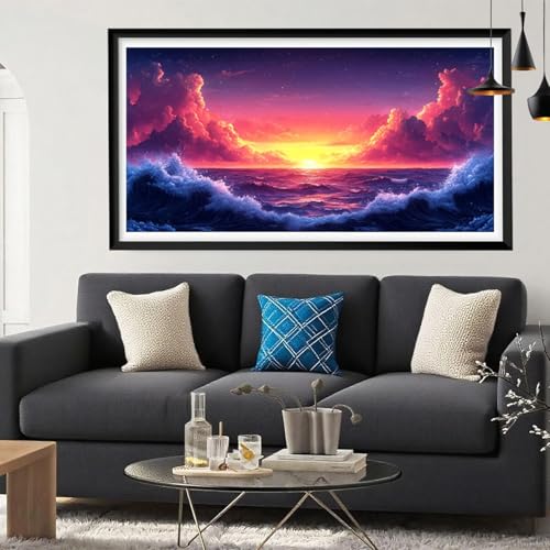 Diamond Painting Sonnenuntergang Diamond Painting Erwachsene Landschaft Full Drill Cross Stickerei Malerei Kits Groß XXL 30x60CM, 5D DIY Diamant Malerei Kreativ Set für Erwachsene Anfänger Y6-295 Diamond Painting Sonnenuntergang Diamond Painting Erwachsene Landschaft Full Drill Cross Stickerei Malerei Kits Groß XXL 30x60CM, 5D DIY Diamant Malerei Kreativ Set für Erwachsene Anfänger Y6-295 von Yeefion
