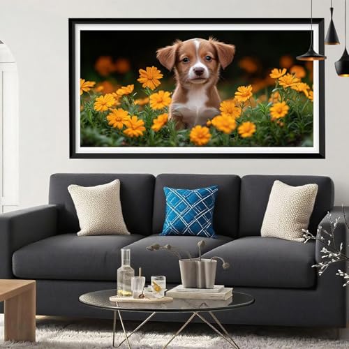 Diamond Painting Tier Diamond Painting Erwachsene Hund Full Drill Cross Stickerei Malerei Kits Groß XXL 30x60CM, 5D DIY Diamant Malerei Kreativ Set für Erwachsene Anfänger, Wanddeko Wohnzimmer Y6-127 Diamond Painting Tier Diamond Painting Erwachsene Hund Full Drill Cross Stickerei Malerei Kits Groß XXL 30x60CM, 5D DIY Diamant Malerei Kreativ Set für Erwachsene Anfänger, Wanddeko Wohnzimmer Y6-127 von Yeefion