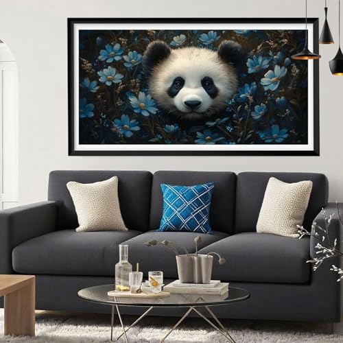 Diamond Painting Tier Diamond Painting Erwachsene Panda Full Drill Cross Stickerei Malerei Kits Groß XXL 100x200CM, 5D DIY Diamant Malerei Kreativ Set für Erwachsene Anfänger, Deko Wohnzimmer Y6-223 von Yeefion