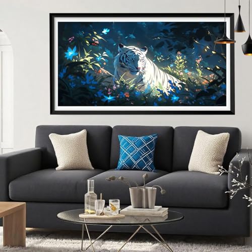 Diamond Painting Tier Diamond Painting Erwachsene Tiger Full Drill Cross Stickerei Malerei Kits Groß XXL 90x180CM, 5D DIY Diamant Malerei Kreativ Set für Erwachsene Anfänger, Deko Wohnzimmer Y6-103 Diamond Painting Tier Diamond Painting Erwachsene Tiger Full Drill Cross Stickerei Malerei Kits Groß XXL 90x180CM, 5D DIY Diamant Malerei Kreativ Set für Erwachsene Anfänger, Deko Wohnzimmer Y6-103 von Yeefion