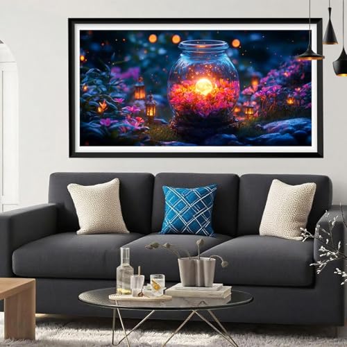 Diamond Painting Vase Diamant Painting Bilder Fantasie Full Drill Bastelset Erwachsene Anfänger 5D DIY Strass Kristall Kunst Malerei, Stickerei Kreuzstich für Zimmer Deko Aesthetic 100 x 200 Y6-216 von Yeefion