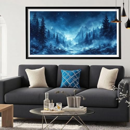 Diamond Painting Wald Diamant Painting Bilder Landschaft Full Drill Bastelset Erwachsene Anfänger 5D DIY Strass Kristall Kunst Malerei, Stickerei Kreuzstich für Zimmer Deko Aesthetic 100x200 Y6-291 von Yeefion