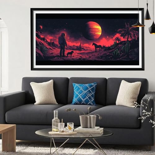 Diamond Painting Wüste Diamant Painting Bilder Mann Full Drill Bastelset Erwachsene Anfänger DIY Strass Kristall Kunst Malerei,Stickerei Kreuzstich für Zimmer Deko Aesthetic Geschenke 100x200 Y6-207 von Yeefion