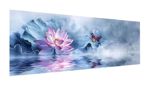 Diamond Painting XXL 300x100cm,5D Diamond Painting Erwachsene Lotus Diamant Painting Bilder Schmetterling,DIY Diamond Painting Eckige Steine Mosaikherstellung,für Halloween Zimmer Deko,Geschenke YF-48 Diamond Painting XXL 300x100cm,5D Diamond Painting Erwachsene Lotus Diamant Painting Bilder Schmetterling,DIY Diamond Painting Eckige Steine Mosaikherstellung,für Halloween Zimmer Deko,Geschenke YF-48 von Yeefion