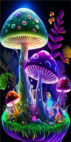 Pilz Diamond Painting Erwachsene, Farbe Diamand Art Painting xxl 40x80cm, DIY 5D Diamant Painting Bilder Kinder Malen nach Zahlen Set, mit Zubehör, Diamant Malerei Strass Stickerei, Wand Deko FY-1 Pilz Diamond Painting Erwachsene, Farbe Diamand Art Painting xxl 40x80cm, DIY 5D Diamant Painting Bilder Kinder Malen nach Zahlen Set, mit Zubehör, Diamant Malerei Strass Stickerei, Wand Deko FY-1 von Yeefion