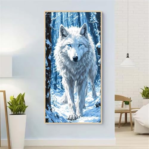 Wolf Diamond Painting Groß xxl 40x80 cm Diamond Painting Tier Diamond Painting Erwachsene, 5D Diamant Painting Bilder Kinder, Mosaikherstellung, für Home Wand Décor Aesthetic, Geschenke für Damen Wolf Diamond Painting Groß xxl 40x80 cm Diamond Painting Tier Diamond Painting Erwachsene, 5D Diamant Painting Bilder Kinder, Mosaikherstellung, für Home Wand Décor Aesthetic, Geschenke für Damen von Yeefion