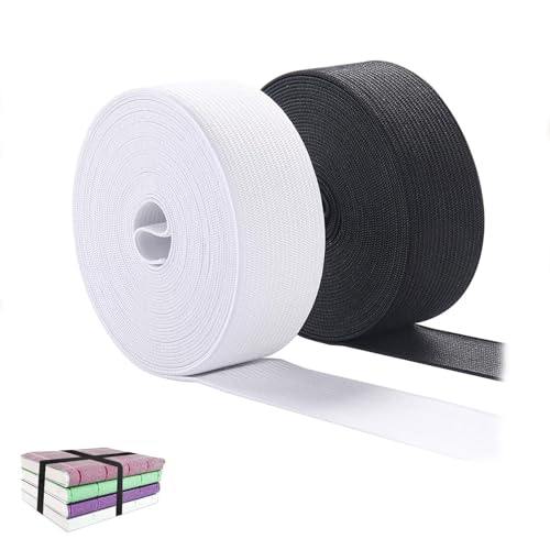 Yeenano Gummiband Nähen,2 Stück 10 Meter Hosengummi 3cm Breit,Gummibänder zum Nähen,Elastisches Band,Breites Gummiband,Robuste Rolle Elastisches Band,für Hosengummi DIY Handwerk Stoffe Yeenano Gummiband Nähen,2 Stück 10 Meter Hosengummi 3cm Breit,Gummibänder zum Nähen,Elastisches Band,Breites Gummiband,Robuste Rolle Elastisches Band,für Hosengummi DIY Handwerk Stoffe von Yeenano