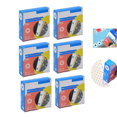 Yeenano Locher-Verstärkungsaufkleber,6 Schutz Reparatur Etiketten für Kleine Mengen,Locher Verstärkungsaufkleber,Minimales Volumen Kleines Volumen,PVC Aufkleber 1500 Lochverstärker Selbstklebend Yeenano Locher-Verstärkungsaufkleber,6 Schutz Reparatur Etiketten für Kleine Mengen,Locher Verstärkungsaufkleber,Minimales Volumen Kleines Volumen,PVC Aufkleber 1500 Lochverstärker Selbstklebend von Yeenano