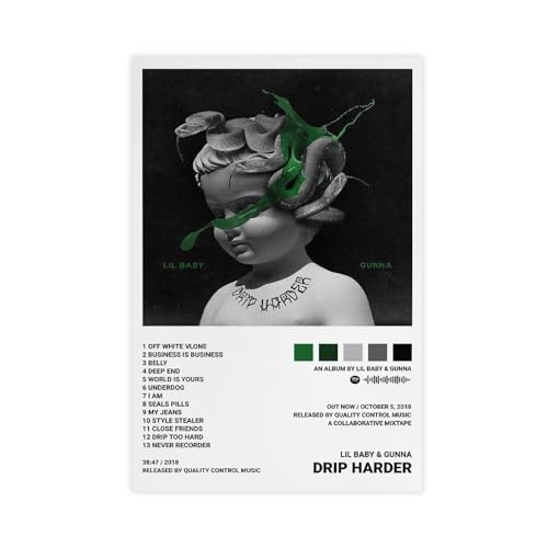 Yeepi Lil Baby Gunna Poster, tropfhärter, Albumcover, Poster, Leinwandposter, Wandkunst, Dekordruck, Bild, Gemälde für Wohnzimmer, Schlafzimmer, Dekoration, ungerahmt, 20 x 30 cm Yeepi Lil Baby Gunna Poster, tropfhärter, Albumcover, Poster, Leinwandposter, Wandkunst, Dekordruck, Bild, Gemälde für Wohnzimmer, Schlafzimmer, Dekoration, ungerahmt, 20 x 30 cm von Yeepi