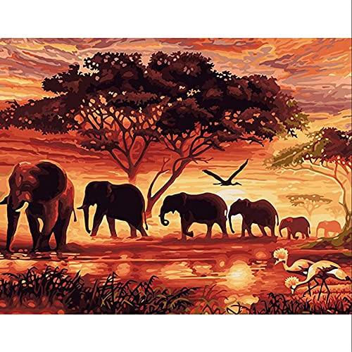 Yeerum DIY 5D Diamond Painting The Sunset The elefant full accessories, Afrika Stickerei, Diamond Painting, Komplettset, Kreuzstich, Strass, Dekoration des Hauses, 30 x 40 cm Yeerum DIY 5D Diamond Painting The Sunset The elefant full accessories, Afrika Stickerei, Diamond Painting, Komplettset, Kreuzstich, Strass, Dekoration des Hauses, 30 x 40 cm von Yeerum