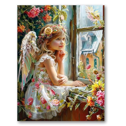 Yeerumo DIY Diamond Painting Zubehör Engel Mädchen Full Set, 5D Malerei Diamant Painting Bilder Kristallstickerei Kreuzstich Home Schlafzimmer Büro Wanddekoration 30x40cm Yeerumo DIY Diamond Painting Zubehör Engel Mädchen Full Set, 5D Malerei Diamant Painting Bilder Kristallstickerei Kreuzstich Home Schlafzimmer Büro Wanddekoration 30x40cm von Yeerumo