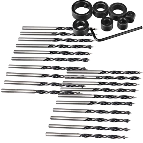 Yeesabella 20 Stück 3 mm Brad Point Holzbohrer, professionelle Karbonstahl-Bohrer, sauberes, effizientes Bohren Yeesabella 20 Stück 3 mm Brad Point Holzbohrer, professionelle Karbonstahl-Bohrer, sauberes, effizientes Bohren von Yeesabella
