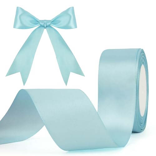 Blaues Satinband, 30 m, 3,8 cm, Stoffband, Masse, solide Rolle für Geschenkschnur, Band für Handwerk, Blumensträuße, Blumenarrangement, Geschenkverpackungen, Schleifenherstellung Blaues Satinband, 30 m, 3,8 cm, Stoffband, Masse, solide Rolle für Geschenkschnur, Band für Handwerk, Blumensträuße, Blumenarrangement, Geschenkverpackungen, Schleifenherstellung von Yekepal