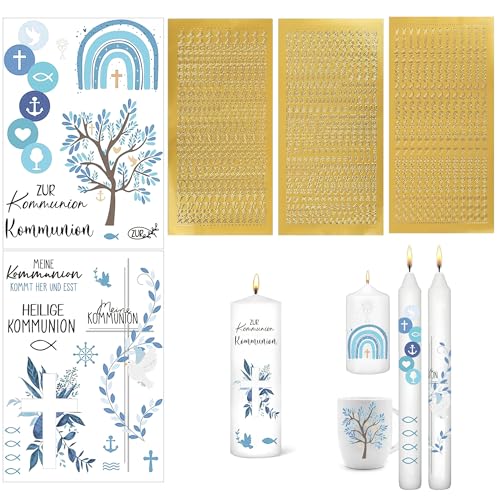 Yeliuxi Konfirmation Kerzen Tattoo Folie,Kerzen Tattoo Kommunion Deko,Kommunion Kerzenfolie Kerzensticker,Aufkleber für Kommunionkerzen Basteln,zur Konfirmation,Kommunion oder Taufe Yeliuxi Konfirmation Kerzen Tattoo Folie,Kerzen Tattoo Kommunion Deko,Kommunion Kerzenfolie Kerzensticker,Aufkleber für Kommunionkerzen Basteln,zur Konfirmation,Kommunion oder Taufe von Yeliuxi