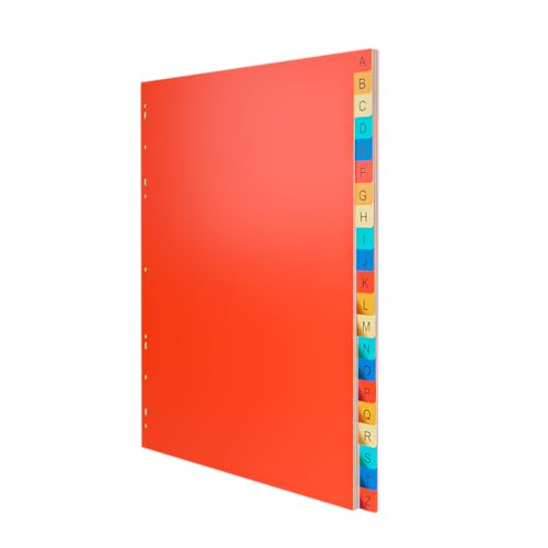 Langlebige A-Z Ordner-Trennblätter, A4-Größe, 21 x 29,7 cm (nicht x 8,5 x 11 cm) – alphabetische Registerkarten aus Kunststoff für Sicherheitsdatenblätter und 3-Ringbücher – einfache Organisation von Yellow Safety