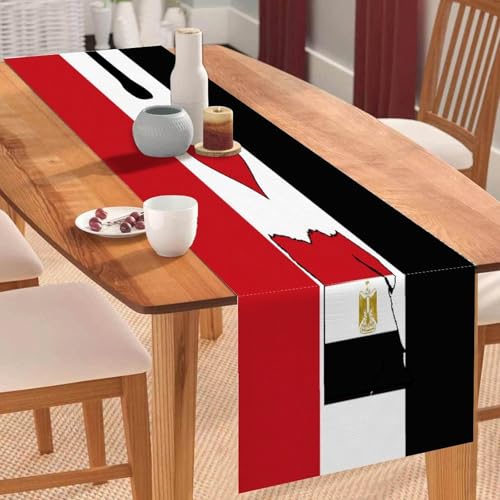 I Love My Country, Ägypten-Tischläufer, ägyptische Flagge, Landkarte, Couchtischläufer, Feiertags-Tischdekoration für Küche, Esstisch, Dekoration für Zuhause, Party, 40,6 x 183,9 cm I Love My Country, Ägypten-Tischläufer, ägyptische Flagge, Landkarte, Couchtischläufer, Feiertags-Tischdekoration für Küche, Esstisch, Dekoration für Zuhause, Party, 40,6 x 183,9 cm von Yelolyio