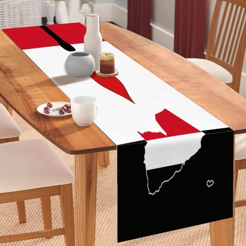 I Love My Country, Jemen Tischläufer, Jemen-Flagge, Couchtischläufer, Feiertags-Tischdekoration für Küche, Esstisch, Dekoration für Zuhause, Party, 35,6 x 183,9 cm I Love My Country, Jemen Tischläufer, Jemen-Flagge, Couchtischläufer, Feiertags-Tischdekoration für Küche, Esstisch, Dekoration für Zuhause, Party, 35,6 x 183,9 cm von Yelolyio