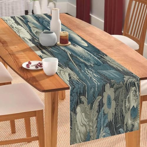 Lustiger Tischläufer für Küche, Chef, Spa auf Flachs, blaue Chinoiserie, Baumwollleinen, Bauernhaus-Stil, Küchendekoration, Tischläufer für Küche, Esstisch, besondere Anlässe, Party-Dekoration Lustiger Tischläufer für Küche, Chef, Spa auf Flachs, blaue Chinoiserie, Baumwollleinen, Bauernhaus-Stil, Küchendekoration, Tischläufer für Küche, Esstisch, besondere Anlässe, Party-Dekoration von Yelolyio