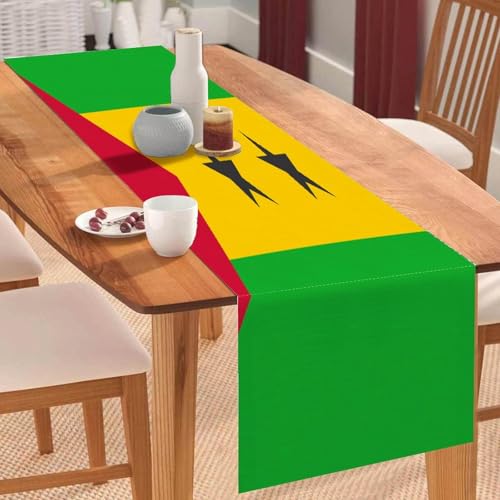 Sao Tome und Principe Tischläufer mit Nationalflagge Sao Tome und Principe, Couchtischläufer, Tischdekoration für Küche, Esstisch, Dekoration für Zuhause, Party, 33 x 274 cm Sao Tome und Principe Tischläufer mit Nationalflagge Sao Tome und Principe, Couchtischläufer, Tischdekoration für Küche, Esstisch, Dekoration für Zuhause, Party, 33 x 274 cm von Yelolyio