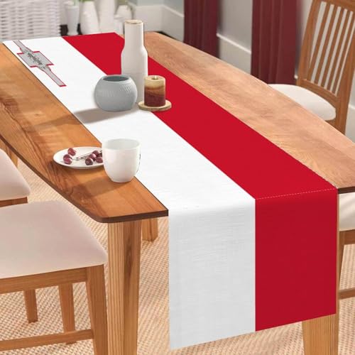 Tischläufer mit Malta-Flagge, Tischläufer, Tischläufer, Tischdekoration für Küche, Esstisch, Dekoration für Zuhause, Party, 33 x 308 cm Tischläufer mit Malta-Flagge, Tischläufer, Tischläufer, Tischdekoration für Küche, Esstisch, Dekoration für Zuhause, Party, 33 x 308 cm von Yelolyio