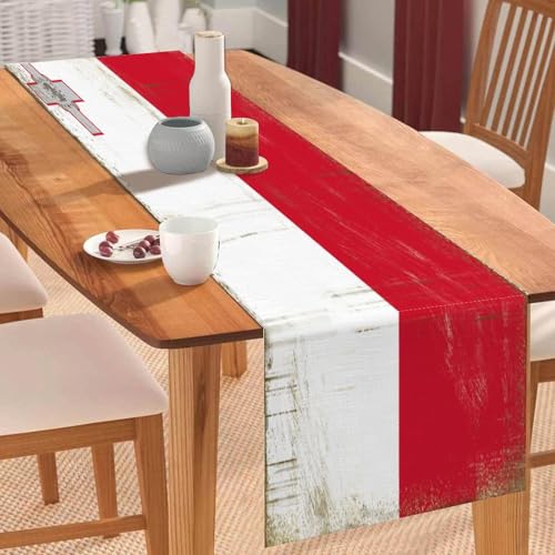 Tischläufer mit Malta-Flagge im Vintage-Stil, Tischläufer, Tischläufer, Tischdekoration für Küche, Esstisch, Dekoration für Zuhause, Party, 33 x 178 cm Tischläufer mit Malta-Flagge im Vintage-Stil, Tischläufer, Tischläufer, Tischdekoration für Küche, Esstisch, Dekoration für Zuhause, Party, 33 x 178 cm von Yelolyio