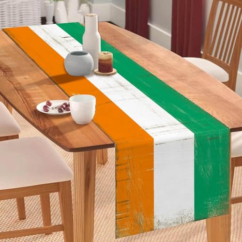 Tischläufer mit Nationalflagge der Elfenbeinküste, Vintage-Stil, Tischläufer, Tischdekoration für Küche, Esstisch, Dekoration für Zuhause, Party, 40,6 x 183,9 cm Tischläufer mit Nationalflagge der Elfenbeinküste, Vintage-Stil, Tischläufer, Tischdekoration für Küche, Esstisch, Dekoration für Zuhause, Party, 40,6 x 183,9 cm von Yelolyio