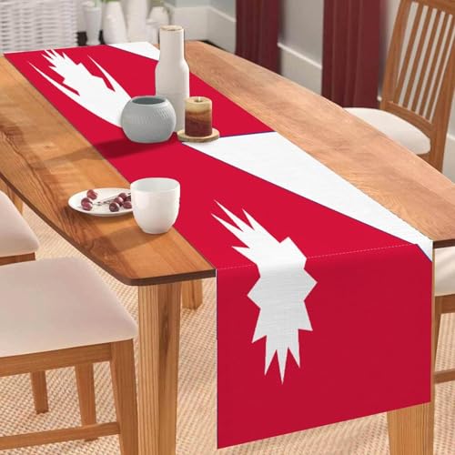 Tischläufer mit Nepal-Flagge, Tischläufer, Tischläufer, Tischdekoration für Küche, Esstisch, Dekoration für Zuhause, Party, 45,7 x 198,1 cm Tischläufer mit Nepal-Flagge, Tischläufer, Tischläufer, Tischdekoration für Küche, Esstisch, Dekoration für Zuhause, Party, 45,7 x 198,1 cm von Yelolyio