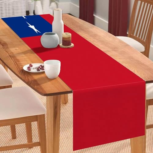 Tischläufer mit Samoa-Nationalflagge, Tischläufer, Tischläufer, Tischdekoration für Küche, Esstisch, Dekoration für Zuhause, Party, 33 x 178 cm Tischläufer mit Samoa-Nationalflagge, Tischläufer, Tischläufer, Tischdekoration für Küche, Esstisch, Dekoration für Zuhause, Party, 33 x 178 cm von Yelolyio