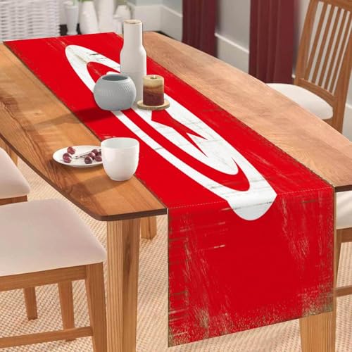 Tischläufer mit Tunesien-Nationalflagge, Vintage-Stil, Tunesien, Couchtischläufer, Feiertags-Dekoration für Küche, Esstisch, Dekoration für Zuhause, Party, 33 x 274 cm von Yelolyio