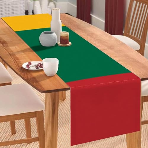 Tischläufer mit litauischer Nationalflagge, Tischläufer, Tischläufer, Tischdekoration für Küche, Esstisch, Dekoration für Zuhause, Party, 33 x 228 cm Tischläufer mit litauischer Nationalflagge, Tischläufer, Tischläufer, Tischdekoration für Küche, Esstisch, Dekoration für Zuhause, Party, 33 x 228 cm von Yelolyio