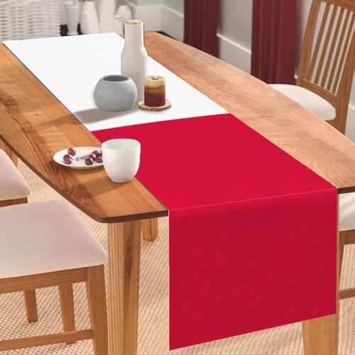 Tischläufer mit polnischer Nationalflagge, Tischläufer, Tischdekoration für Küche, Esstisch, Dekoration für Zuhause, Party, 33 x 308 cm Tischläufer mit polnischer Nationalflagge, Tischläufer, Tischdekoration für Küche, Esstisch, Dekoration für Zuhause, Party, 33 x 308 cm von Yelolyio