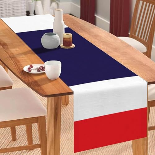 Tischläufer mit thailändischer Nationalflagge, Tischläufer, Tischläufer, Tischdekoration für Küche, Esstisch, Dekoration für Zuhause, Party, 33 x 91 cm Tischläufer mit thailändischer Nationalflagge, Tischläufer, Tischläufer, Tischdekoration für Küche, Esstisch, Dekoration für Zuhause, Party, 33 x 91 cm von Yelolyio