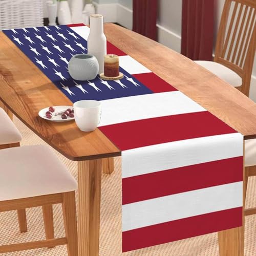 United_States Of America Tischläufer mit Nationalflagge, Tischläufer, Feiertage, Tischdekoration für Küche, Esstisch, Dekoration für Zuhause, Party, 35,6 x 183,9 cm United_States Of America Tischläufer mit Nationalflagge, Tischläufer, Feiertage, Tischdekoration für Küche, Esstisch, Dekoration für Zuhause, Party, 35,6 x 183,9 cm von Yelolyio