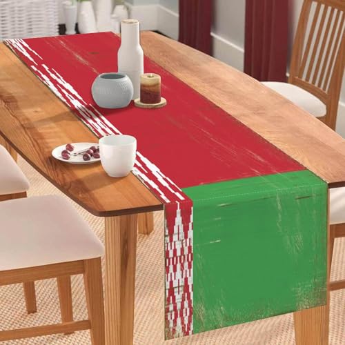 Weißrussischer Vintage-Tischläufer, Weißrussland, Couchtischläufer, Tischdekoration für Küche, Esstisch, Dekoration für Zuhause, Partydekoration, 33 x 274 cm Weißrussischer Vintage-Tischläufer, Weißrussland, Couchtischläufer, Tischdekoration für Küche, Esstisch, Dekoration für Zuhause, Partydekoration, 33 x 274 cm von Yelolyio