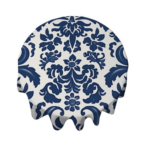 Yelolyio Blaue Regalia Löwen-Tischdecke, rund, 127,7 cm, Tischdecke für Buffet-Tische, Partys, Festtagsessen, Abendessen, Hochzeiten und mehr Yelolyio Blaue Regalia Löwen-Tischdecke, rund, 127,7 cm, Tischdecke für Buffet-Tische, Partys, Festtagsessen, Abendessen, Hochzeiten und mehr von Yelolyio