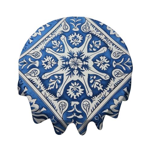Yelolyio Chinesische blau-weiße Porzellan-Blumen-Tischdecke, rund, 127 cm, Tischdecke für Buffet-Tische, Partys, Festtagsessen, Abendessen, Hochzeiten und mehr Yelolyio Chinesische blau-weiße Porzellan-Blumen-Tischdecke, rund, 127 cm, Tischdecke für Buffet-Tische, Partys, Festtagsessen, Abendessen, Hochzeiten und mehr von Yelolyio