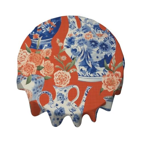 Yelolyio Chinoiserie Tischdecke, Affen-Dekor, Ingwerglas, rund, 91,4 cm, Tischdecke, Dekoration für Buffet-Tische, Partys, Feiertagsessen, Abendessen, Hochzeiten und mehr Yelolyio Chinoiserie Tischdecke, Affen-Dekor, Ingwerglas, rund, 91,4 cm, Tischdecke, Dekoration für Buffet-Tische, Partys, Feiertagsessen, Abendessen, Hochzeiten und mehr von Yelolyio