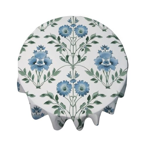 Yelolyio Mughal-Tischdecke mit Blumenmotiv, rund, 137 cm, Tischdekoration für Buffet-Tische, Partys, Feiertagsessen, Hochzeiten und mehr Yelolyio Mughal-Tischdecke mit Blumenmotiv, rund, 137 cm, Tischdekoration für Buffet-Tische, Partys, Feiertagsessen, Hochzeiten und mehr von Yelolyio