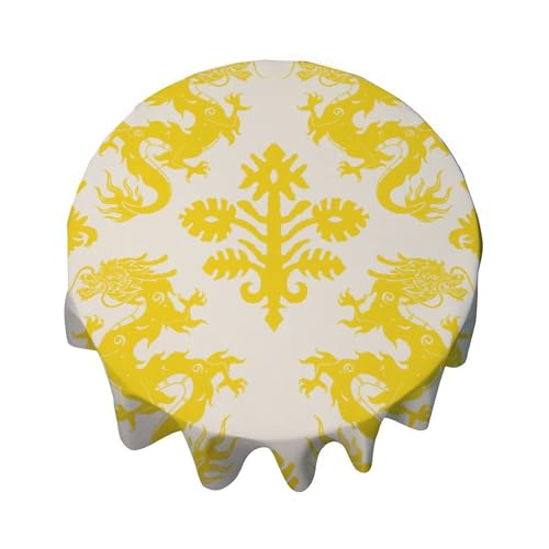 Yelolyio Regalia Loong Tischdecke, rund, 127,7 cm, für Buffet-Tische, Partys, Feiertagsessen, Hochzeiten und mehr, Blau Yelolyio Regalia Loong Tischdecke, rund, 127,7 cm, für Buffet-Tische, Partys, Feiertagsessen, Hochzeiten und mehr, Blau von Yelolyio