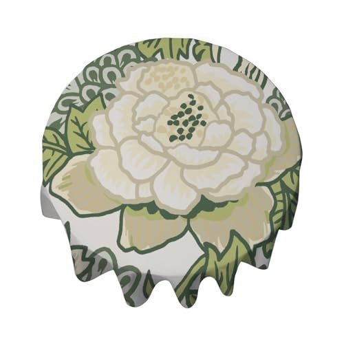 Yelolyio Runde Tischdecke, 91,4 cm, Honshu in Rotkehlchen, eiblau, Blumen-Tischdecke, waschbare Tischdecke, Dekoration für Esszimmer, Party, Outdoor, Picknick Yelolyio Runde Tischdecke, 91,4 cm, Honshu in Rotkehlchen, eiblau, Blumen-Tischdecke, waschbare Tischdecke, Dekoration für Esszimmer, Party, Outdoor, Picknick von Yelolyio