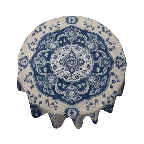 Yelolyio Tischdecke, Damast mit marineblau, rund, 137,2 cm, Tischdecke für Buffet-Tische, Partys, Festtagsessen, Abendessen, Hochzeiten und mehr Yelolyio Tischdecke, Damast mit marineblau, rund, 137,2 cm, Tischdecke für Buffet-Tische, Partys, Festtagsessen, Abendessen, Hochzeiten und mehr von Yelolyio