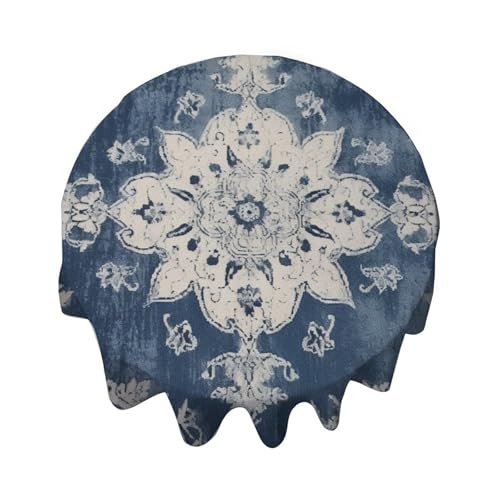 Yelolyio Tischdecke, Damast mit marineblau, rund, 137,2 cm, Tischdecke für Buffet-Tische, Partys, Festtagsessen, Abendessen, Hochzeiten und mehr Yelolyio Tischdecke, Damast mit marineblau, rund, 137,2 cm, Tischdecke für Buffet-Tische, Partys, Festtagsessen, Abendessen, Hochzeiten und mehr von Yelolyio