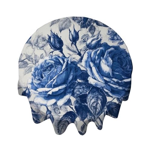 Yelolyio Tischdecke, rund, 127 cm, florales Chinoiserie-Tischdecke, Dekoration für Buffet-Tische, Partys, Feiertagsessen, Hochzeiten Yelolyio Tischdecke, rund, 127 cm, florales Chinoiserie-Tischdecke, Dekoration für Buffet-Tische, Partys, Feiertagsessen, Hochzeiten von Yelolyio