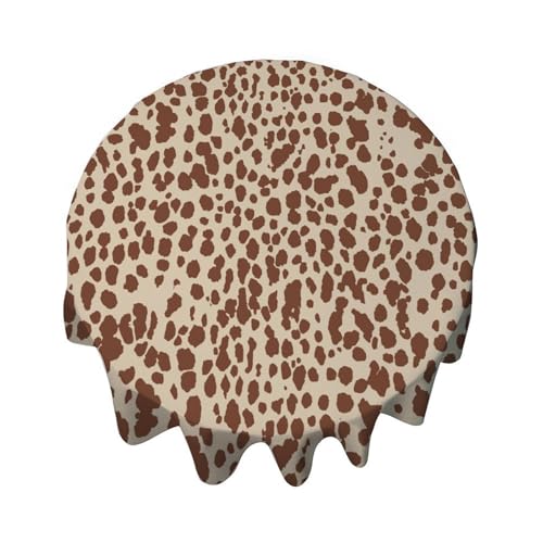 Yelolyio Tischdecke, rund, 127 cm, schlichtes Leopardenmuster, Tischdekoration für Buffet-Tische, Partys, Feiertagsessen, Hochzeiten Yelolyio Tischdecke, rund, 127 cm, schlichtes Leopardenmuster, Tischdekoration für Buffet-Tische, Partys, Feiertagsessen, Hochzeiten von Yelolyio