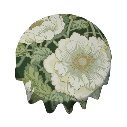 Yelolyio Tischdecke, rund, 137 cm, Honshu in Rotkehlchen, eiblau, Blumenmuster, Tischdekoration für Buffet-Tische, Partys, Festtagsessen, Abendessen, Hochzeit Yelolyio Tischdecke, rund, 137 cm, Honshu in Rotkehlchen, eiblau, Blumenmuster, Tischdekoration für Buffet-Tische, Partys, Festtagsessen, Abendessen, Hochzeit von Yelolyio